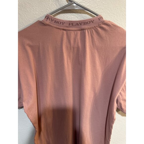 Playboy Bunny M Mauve Crewneck Short Sleeves T-Shirt - Picture 10 of 13